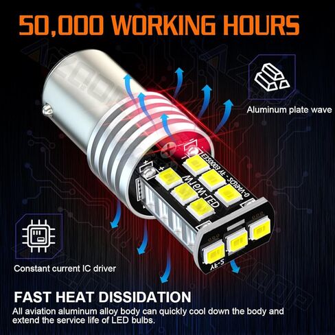 1157 LED LED خلال النهار تشغيل المصابيح المتوافقة مع Jeep Renegade 2015 2015 2017 2018 2018 2020 ، 500 ٪ سطوع ، 2057 2357 7528 BAY15D DRL/وقوف السيارات ، 6000K أبيض ، سدادة وملعب ، 2pcs in Kuwait