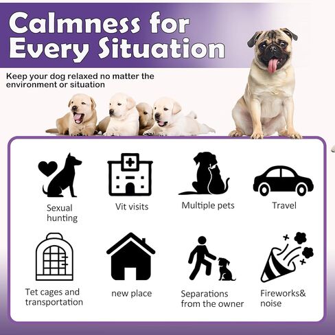 مجموعة من 4 أطواق مهدئة للقطط - طوق فرمون قابل للتعديل لتخفيف القلق والتوتر، مثالي للقطط، يدوم 30 يومًا، رائع للسفر والأطباء البيطريين ومنازل القطط المتعددة in Kuwait