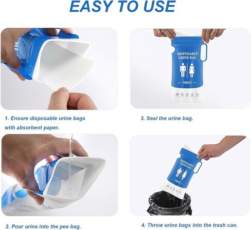 Adjustable Urinal, Pocket Toilet for Men Women, Portable Urinal Pee Bottles with Sealed Lid, Collapsible Urinals for Camping Travel Car Traffic Jam 750ML in Saudi Arabia