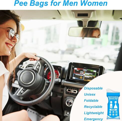 Adjustable Urinal, Pocket Toilet for Men Women, Portable Urinal Pee Bottles with Sealed Lid, Collapsible Urinals for Camping Travel Car Traffic Jam 750ML in Saudi Arabia