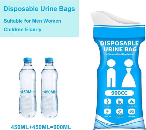 Adjustable Urinal, Pocket Toilet for Men Women, Portable Urinal Pee Bottles with Sealed Lid, Collapsible Urinals for Camping Travel Car Traffic Jam 750ML in Saudi Arabia