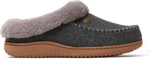 Dearfoams Women's Atley Indoor Outdoor House Shoe Fuzzy Memeory Foam Clog Slipper in Saudi Arabia