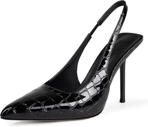 Pointed Toe Slingback Heels for Women High Stiletto Pumps Comfortable Closed Toe Backless Dress Shoes in Saudi Arabia