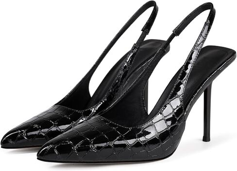 Pointed Toe Slingback Heels for Women High Stiletto Pumps Comfortable Closed Toe Backless Dress Shoes in Saudi Arabia
