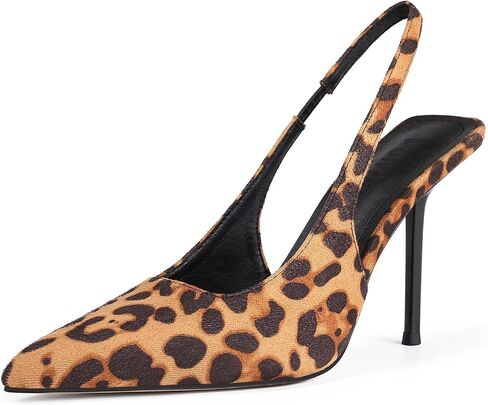 Pointed Toe Slingback Heels for Women High Stiletto Pumps Comfortable Closed Toe Backless Dress Shoes in Saudi Arabia