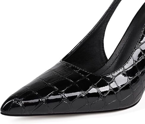 Pointed Toe Slingback Heels for Women High Stiletto Pumps Comfortable Closed Toe Backless Dress Shoes in Saudi Arabia