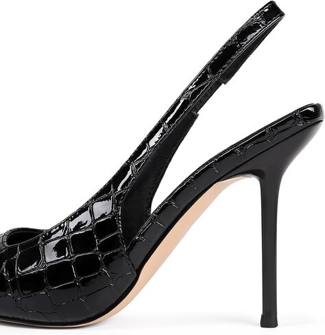 Pointed Toe Slingback Heels for Women High Stiletto Pumps Comfortable Closed Toe Backless Dress Shoes in Saudi Arabia