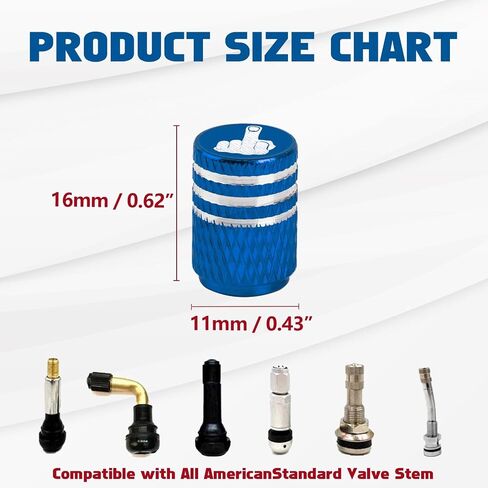 Xotic Tech Tyre Valve Caps 4 Pack Set Anodized Minodized Tyre Valve Cap Cap ، أغطية جذع عالمي مقاوم للهواء المقاوم للتآكل (أسود الإصبع الأوسط) in Saudi Arabia