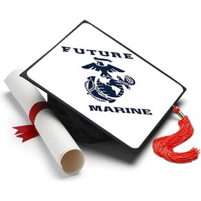 أغطية الشرابة العالية بتصميم مشاة البحرية - قبعات التخرج لمشاة المستقبل - Semper Fi - قبعات التخرج مزينة in Kuwait