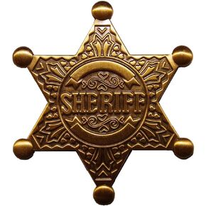 Old west Sheriff Badge Metal old west Costume Prop pin