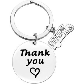 School Bus Driver Gift Keychain Appreciation Jewelry Bus Driver Keychain Gift Thank You Gift Appreciation Gifts School Bus Keyring Thank You Keychain End of The School Year Gift Back to School Gift