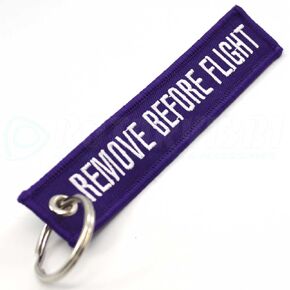 Remove Before Flight Keychain - Purple