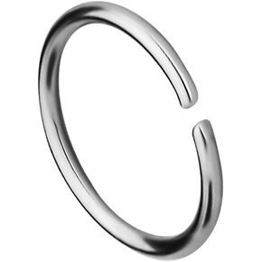 Forbidden Body Jewelry 18G -20G Surgical Steel Seamless Nose Ring or Cartilage Hoop with Comfort Round Ends (Sold Individually)
