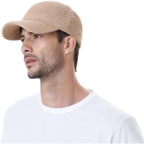WITHMOONS Baseball Cap Summer Cool Paperstraw Cotton Mesh Ballcap for Men Women KR1960