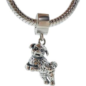 BOLENVI Bichon Frise Poodle Dog 925 Sterling Silver Dangle Pendant X Charm Bead For Pandora & Similar Charm Bracelets or Necklaces