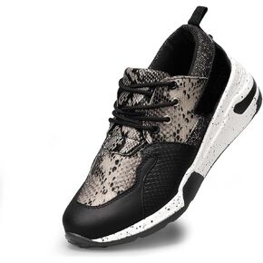 LUCKY STEP Women's High Heel Wedge Sneakers Fashion Cliff Platform Retro Lace Up Casual Shoes