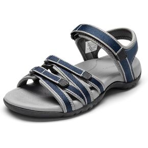 DREAM PAIRS Womens Comfortable Hiking Walking Sandal with Adjustable Hook and Loop Strap, Sports, Travel,Summer Beach Outdoor Light Weight Water Shoes