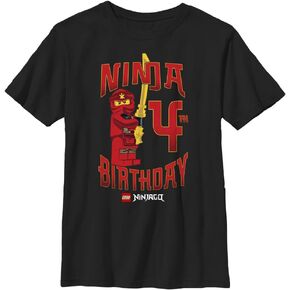 Fifth Sun Kids' Lego Ninjago Ninja Birthday 4 Boys Short Sleeve Tee Shirt