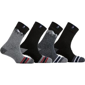 PAJAR Men's Full Cushion Crew Thermal Socks 4 Pair