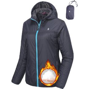 Little Donkey Andy Women's Packable Lightweight Running Jacket Water Resistant Hooded Windbreaker for Hiking Cycling Camping