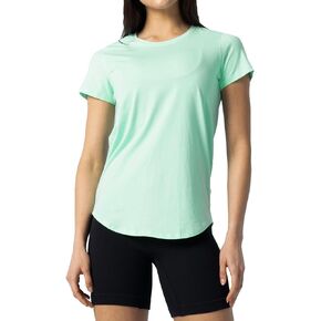 Women's Pima Cotton Short Sleeve Workout Shirt Athletic Yoga Tops Crew Neck T-Shirt
