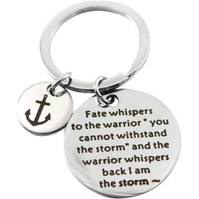 Hibetek Encouragement positive life Keychain Storm Keychain face difficulties Keychain