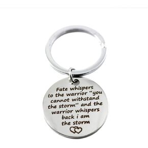Hibetek Encouragement positive life Keychain Storm Keychain face difficulties Keychain