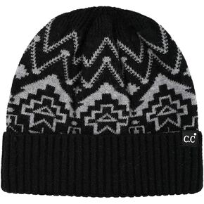 C.C South Western Beanie for Women Unisex - Stretchable Soft Warm Knit Winter Skully Hat