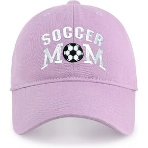 Soccer Mom Baseball Cap Mama hat Dad Hat Team Mother Messy Bun Classic Original Design Funny Ponlytail Hats for Women Unisex