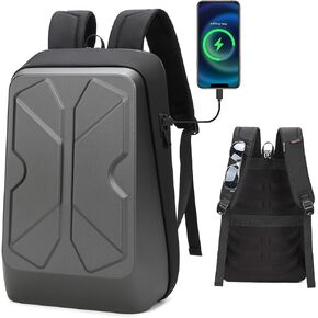 جوكو سيلي شنطة ظهر للابتوب للسفر من هارد شيل، شنطة ظهر للالعاب مقاومة للماء مع منفذ شحن يو اس بي، شنطة ظهر رفيعة للرجال مقاس 15.6 انش، لون رمادي، مقاس واحد، حقائب ظهر يومية in Kuwait