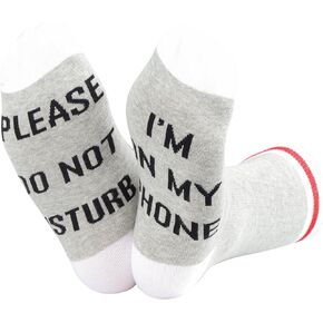 TSOTMO Phone Socks Make Phone Calls Gift Video Telephone Gift Phone Lovers Gifts I'M On My Phone Socks For Men Women