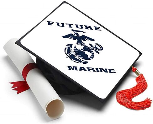 أغطية الشرابة العالية بتصميم مشاة البحرية - قبعات التخرج لمشاة المستقبل - Semper Fi - قبعات التخرج مزينة in Kuwait