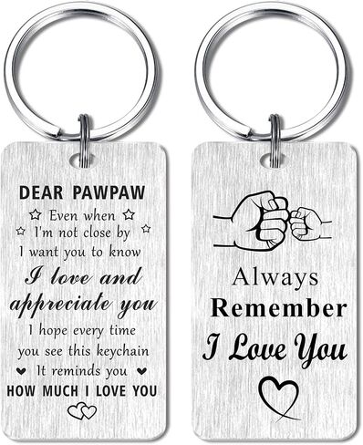 Jzxwan Pawpaw Gifts Keychain, I Love You Pawpaw Gifts, Appreciate Pawpaw Birthday Gifts Fathers Day Key Chain, Pawpaw Xmas Present in Saudi Arabia