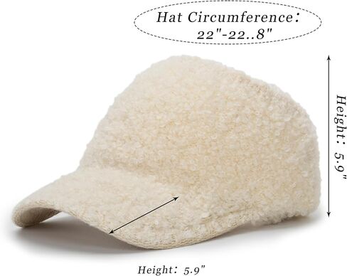 قبعة شتوية عالية على شكل ذيل حصان - قبعات من صوف الخروف قبعة صغيرة وقبعات جولف للتنس للنساء in Kuwait