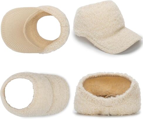 قبعة شتوية عالية على شكل ذيل حصان - قبعات من صوف الخروف قبعة صغيرة وقبعات جولف للتنس للنساء in Kuwait