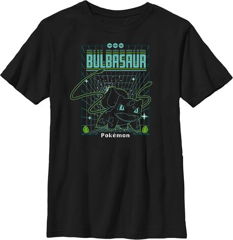 Pokemon Kids Bulbasaur Grid Boys Short Sleeve Tee Shirt in Saudi Arabia