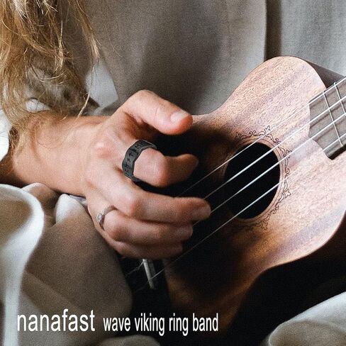 Nanafast 8mm حلقات الفايكنج للرجال النساء التيتانيوم الفولاذ المقاوم للصدأ نورس رون الدائري للرجال موجات البساطة / أسلاك الفولاذ خمر فايكنغ خواتم بارد الرجال الفرقة عصابة المجوهرات هدية للرجال in Kuwait