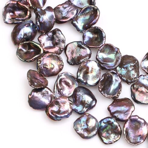 Freshwater Cultured Pearl Beads for Jewelry Making Natural Gemstone 23x26mm Big Large White Coin 15" JOE FOREMAN in Saudi Arabia