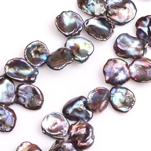 Freshwater Cultured Pearl Beads for Jewelry Making Natural Gemstone 23x26mm Big Large White Coin 15" JOE FOREMAN in Saudi Arabia