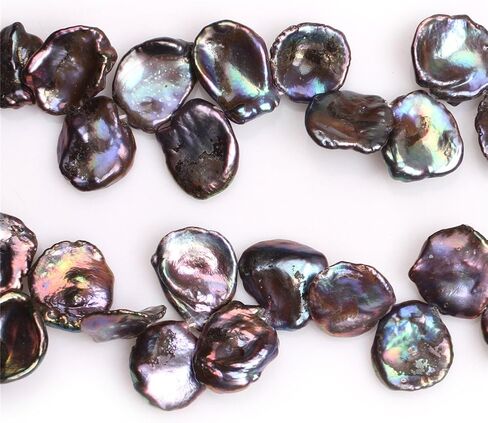 Freshwater Cultured Pearl Beads for Jewelry Making Natural Gemstone 23x26mm Big Large White Coin 15" JOE FOREMAN in Saudi Arabia