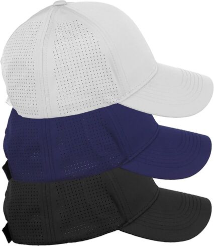 Daxton Air Cool Tech Hat Ventilated Micro Holes Structured High Profile Baseball Cap Multi 3 Pack in Saudi Arabia