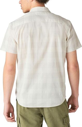 Lucky Brand Men's Workwear Short Sleeve Shirt, Grey Plaid, X-Large in Saudi Arabia
