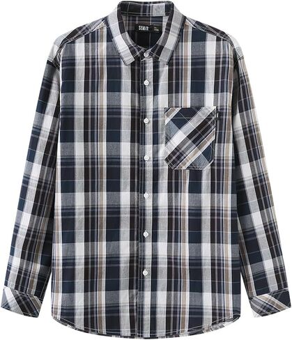 Semir Men Casual Long-Sleeved Striped Simple Button Down Shirt in Saudi Arabia