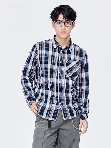 Semir Men Casual Long-Sleeved Striped Simple Button Down Shirt in Saudi Arabia