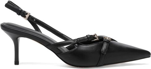 Riekhany Slingback Heels for Women Pointed Toe Kitten Heel Pumps Shoes | Casual Stretch Band Bow Ballerina Closed Toe Shoes Working Daily Shoe with Buckle Strap in Saudi Arabia