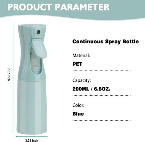 Zuhose Continuous Spray Bottle, 6.8OZ /200ML Hair Mister Spray Bottle, Mist Spray Bottle for Hair, Fine Mist Water Spray Bottle for Salons,Barber, Plants, Skin Care, Cleaning(Matte Pink,1 Pack) in Saudi Arabia