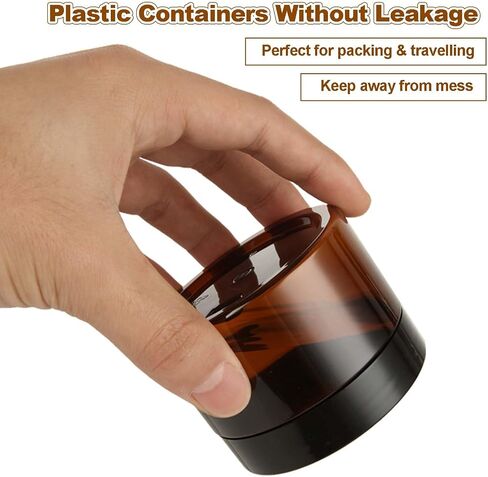 50 Pack 4oz Plastic Containers with Lids, Refillable Small Jars Cosmetic Containers with Black Lids, Leakproof Travel Jars for Beauty Products Makeup Creams Ointments Storage in Saudi Arabia