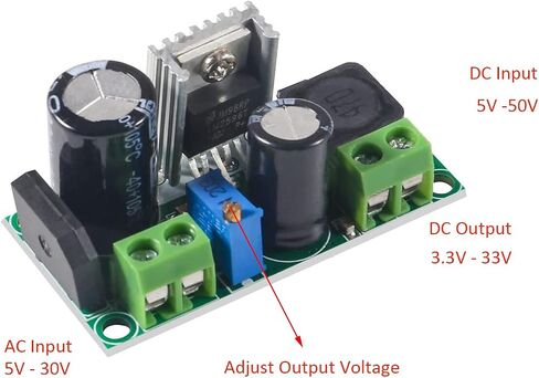 6pcs AC/DC to DC Step Down Buck Converter Voltage Regulator Power Supply Board 2A LM2596HV Converter Module in Saudi Arabia