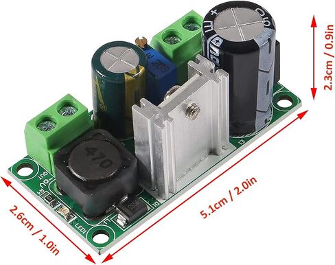 6pcs AC/DC to DC Step Down Buck Converter Voltage Regulator Power Supply Board 2A LM2596HV Converter Module in Saudi Arabia