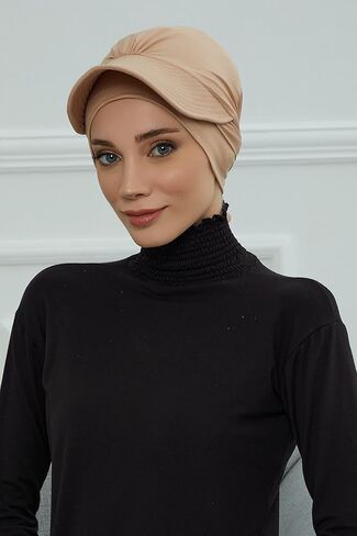 Instant Turban for Women's, 95% Cotton Bonnet, Head Wrap, Lightweight Headwear, Visor Cap in Kuwait